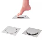 Ralo Inteligente Click Quadrado Em Aço Inox – 10×10 cm