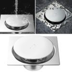 Ralo Inteligente Click Quadrado Em Aço Inox – 10×10 cm